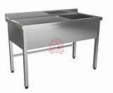 Ванна моечная цельнотянутая с рабочей поверхностью ВМРП  "Люкс"  1000х600х860 фото