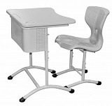 Школьный стол с перфорированным экраном ШСТ13 и стул ШС10 фото